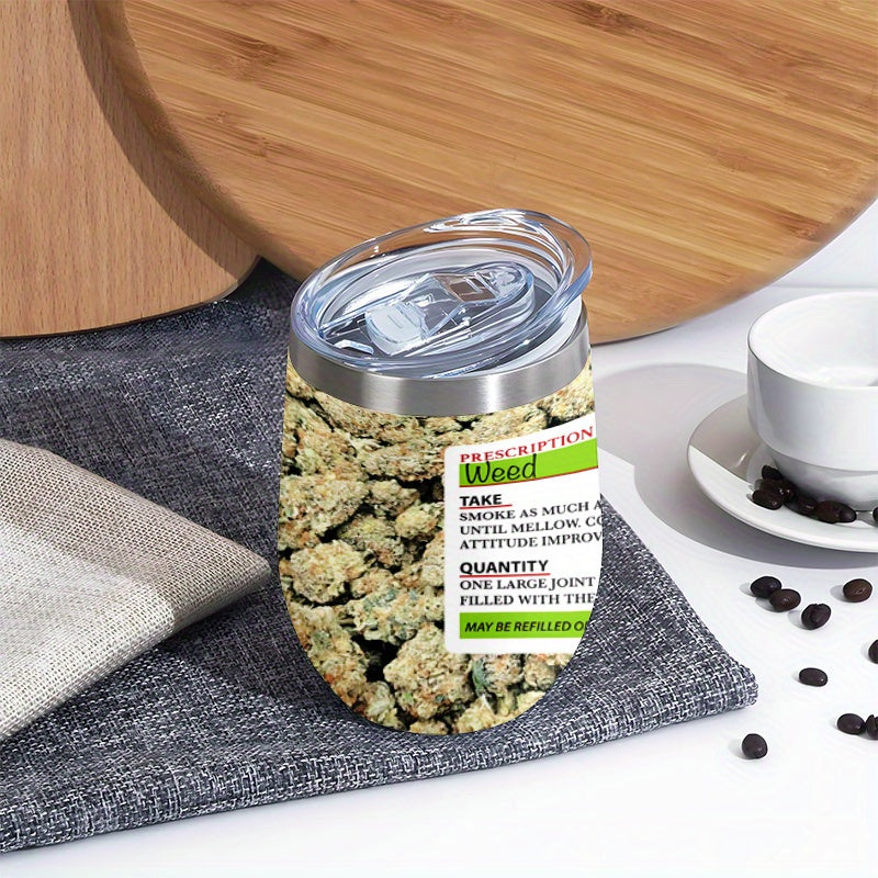 1 12oz themed prescription label double wall vacuum