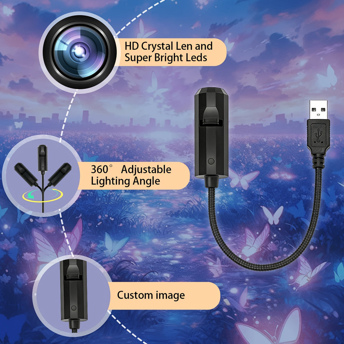 portable led projector light 5 replaceable