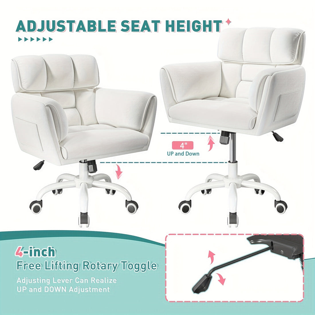vanity chair material back modern