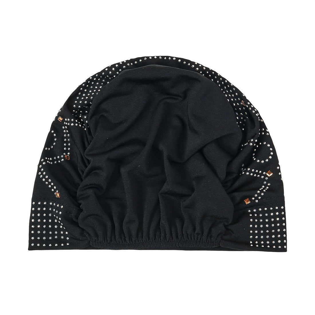 womens fashionable encrusted headscarf hat hat