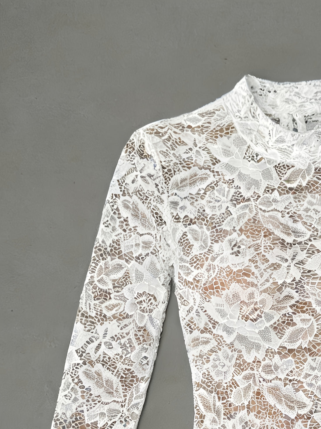 womens long sleeve lace bodysuit high neck long sleeve