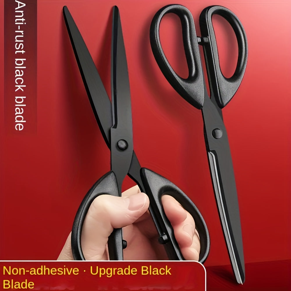 2 black rust proof metal scissors sharp comfortable
