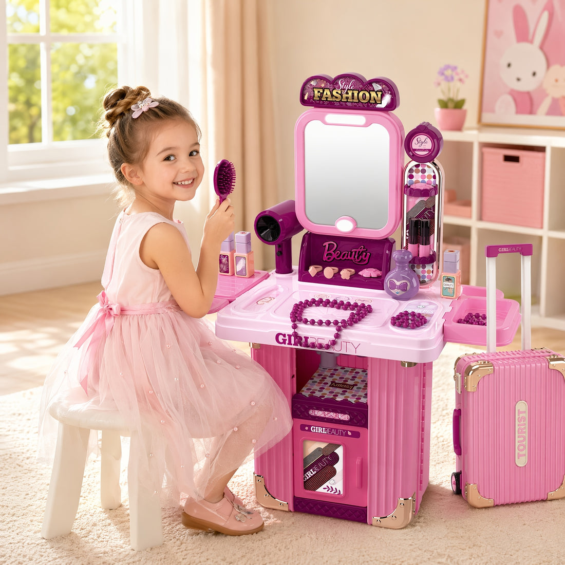 2 in toy portable suitcase makeup