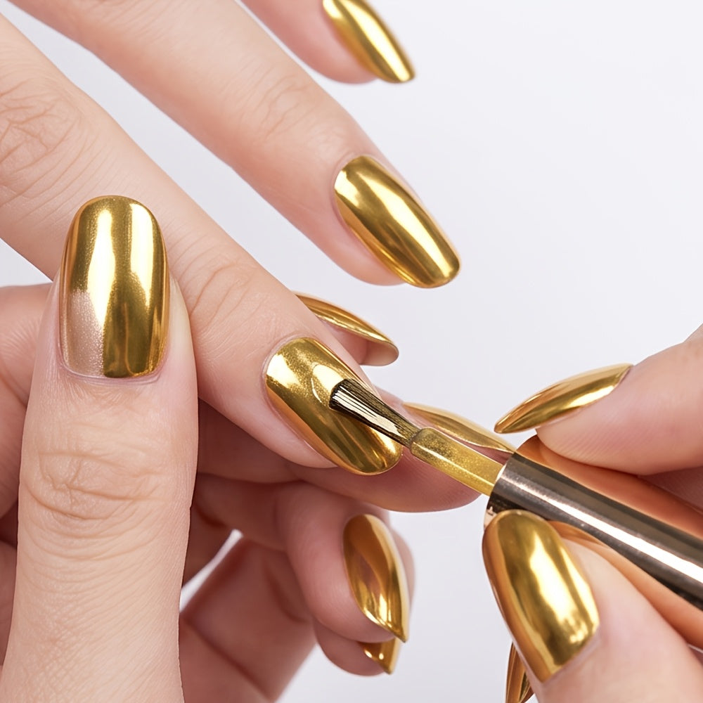 tinovo golden metallic nail polish quick drying formula