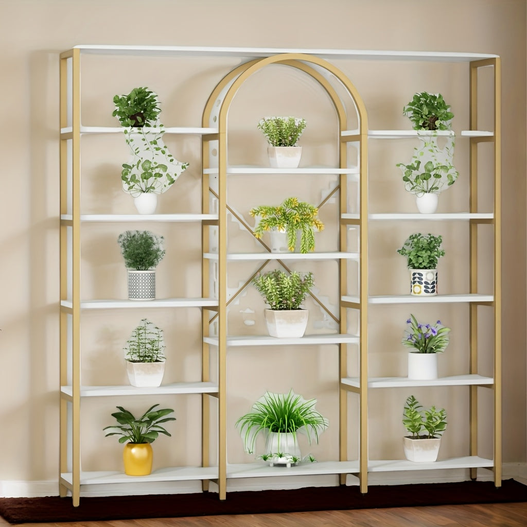 triple tier large open bookshelf tall storage display