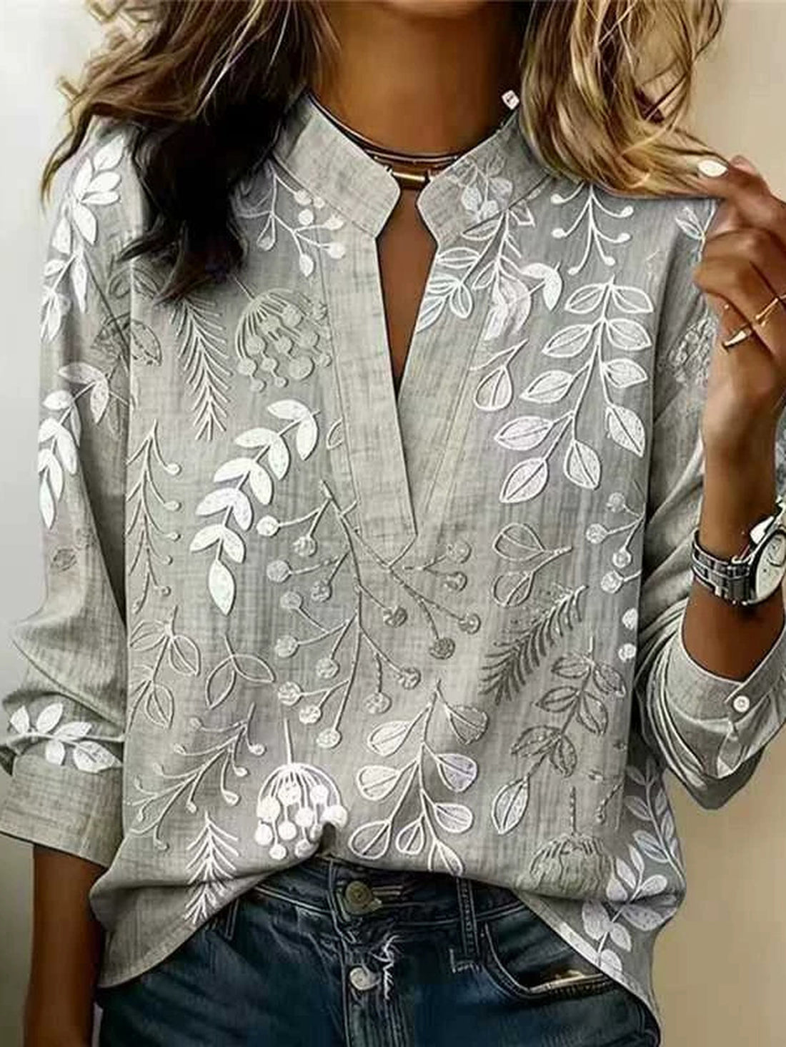 2026 fall winter womens stand collar half floral
