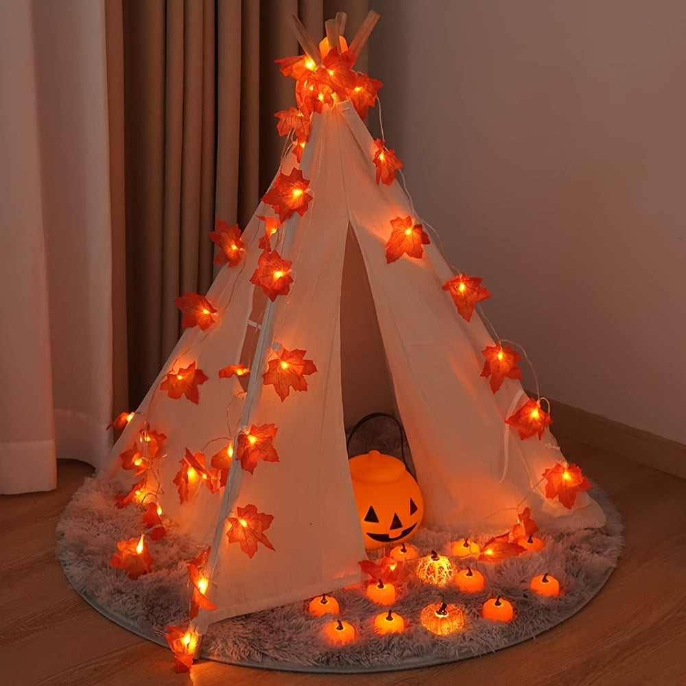 1 pack led battery powered maple leaf fairy indoor