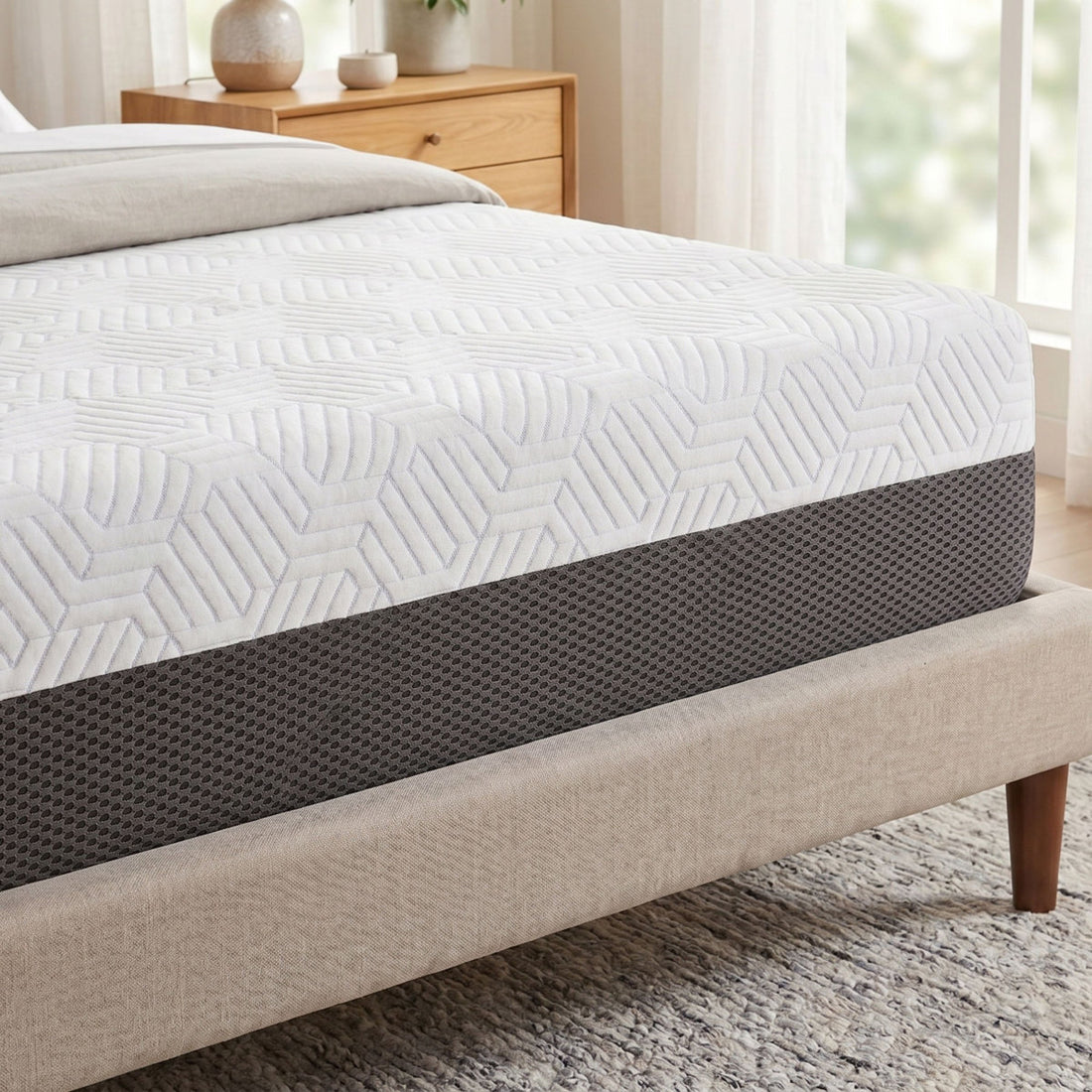 Akeley Queen 12-Inch Soft Gel Memory Foam Mattress – CertiPUR-US, Cooling Cover, Mattress in a Box