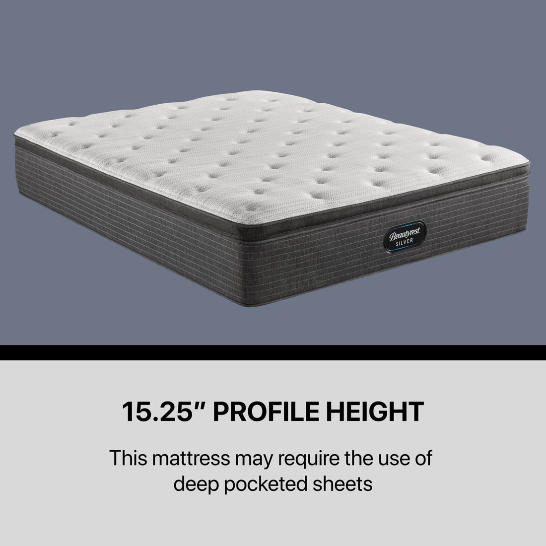 Beautyrest 15" Plush Pillow Top Innerspring Mattress and Box Spring Set