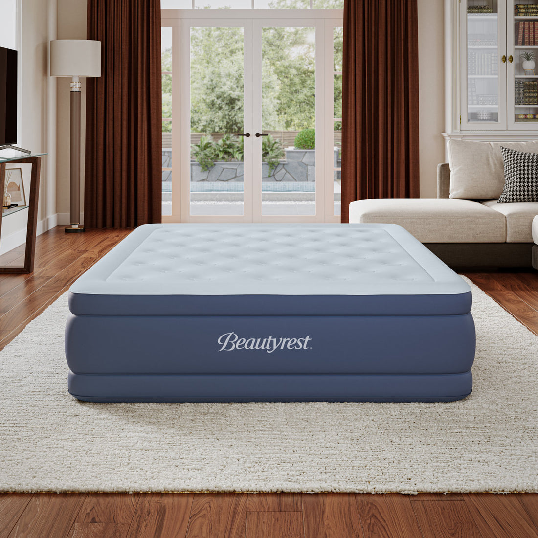 Beautyrest 17 in Supreme Air Auto Shut-Off Air Mattress - Built-in SureLock Pump and Auto Shut-Off