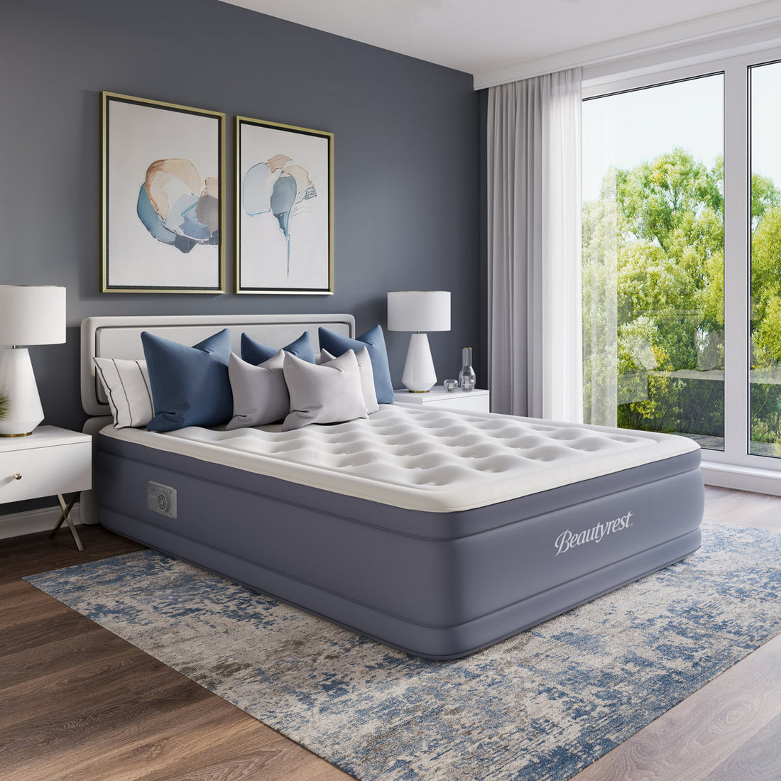 Beautyrest Sensa-Lux 24" Queen Air Mattress with Built-In Pump, Auto Shut-Off, Premium Coil-in-Coil Design