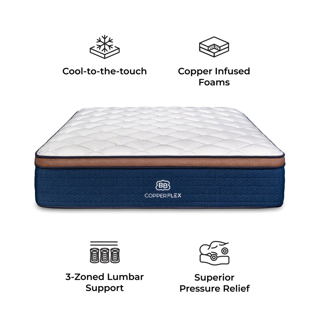 Brooklyn Bedding Copperflex Pro 14" Hybrid Mattress