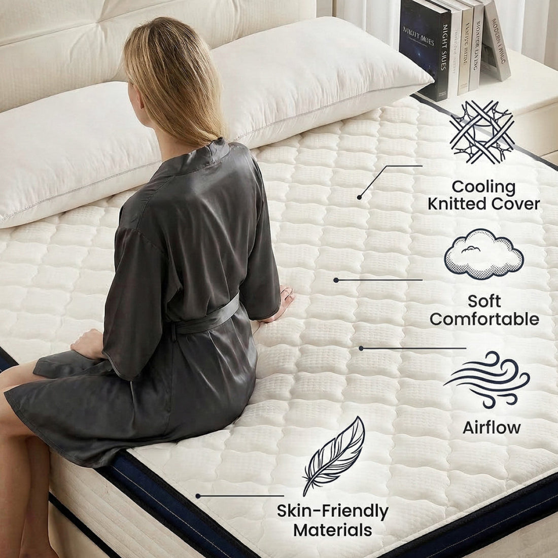 Cooling Gel Memory Foam Hybrid Mattress, OEKO-TEX® Certified, Mattress In A Box