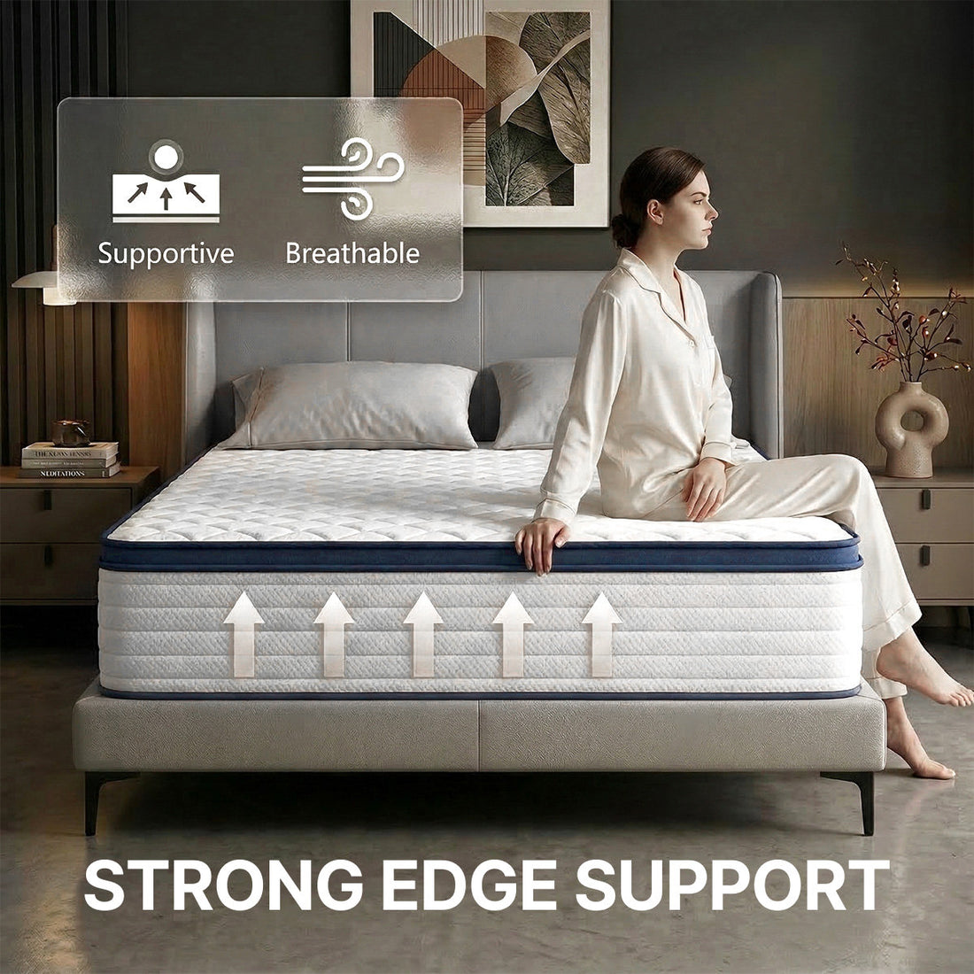 Cooling Gel Memory Foam Hybrid Mattress, OEKO-TEX® Certified, Mattress In A Box
