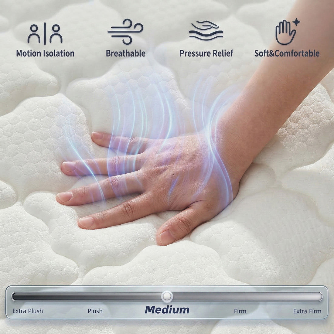 Cooling Gel Memory Foam Hybrid Mattress, OEKO-TEX® Certified, Mattress In A Box