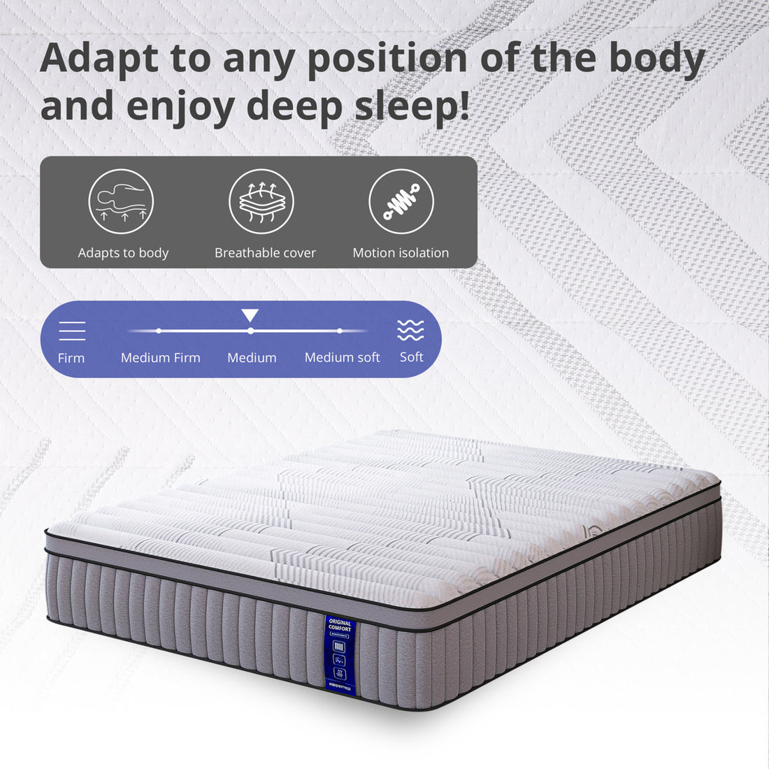EGOHOME 12" Medium Hybrid Mattress