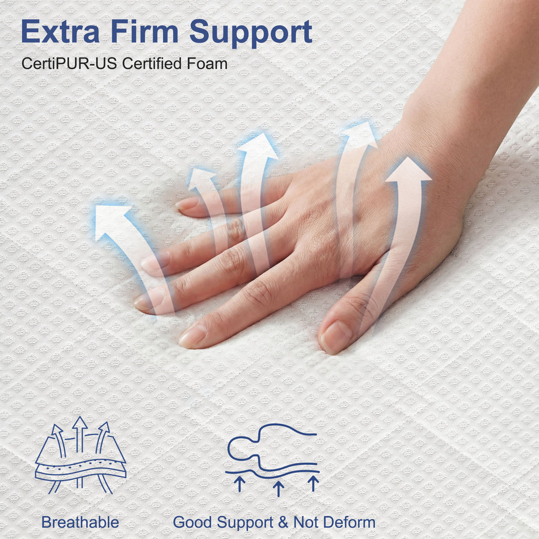Extra Firm Memory Foam Mattress In A Box Youth Or Kids Bed Guest Bedroompressure Relieving And Breathable