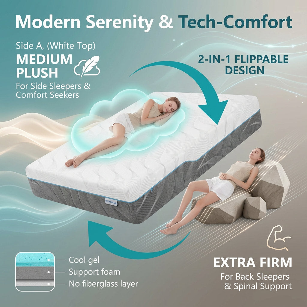 Firm Flippable Mattress – Dual-Side Comfort For Back Pain Relief