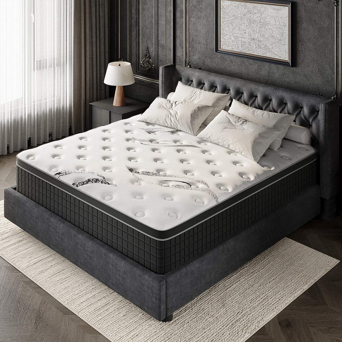Full Size 12" Hybrid Medium Cooling Gel Memory Foam Mattress in a Box
