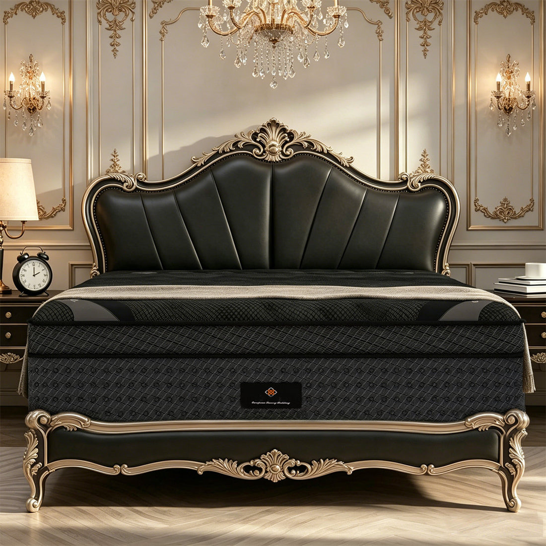 Huerfano 16.38" Noir Luxe Hotel-Level Comfort Thicken Motion Isolation Mattresses with Euro Plush Top & Robust Dynamic Support Coils