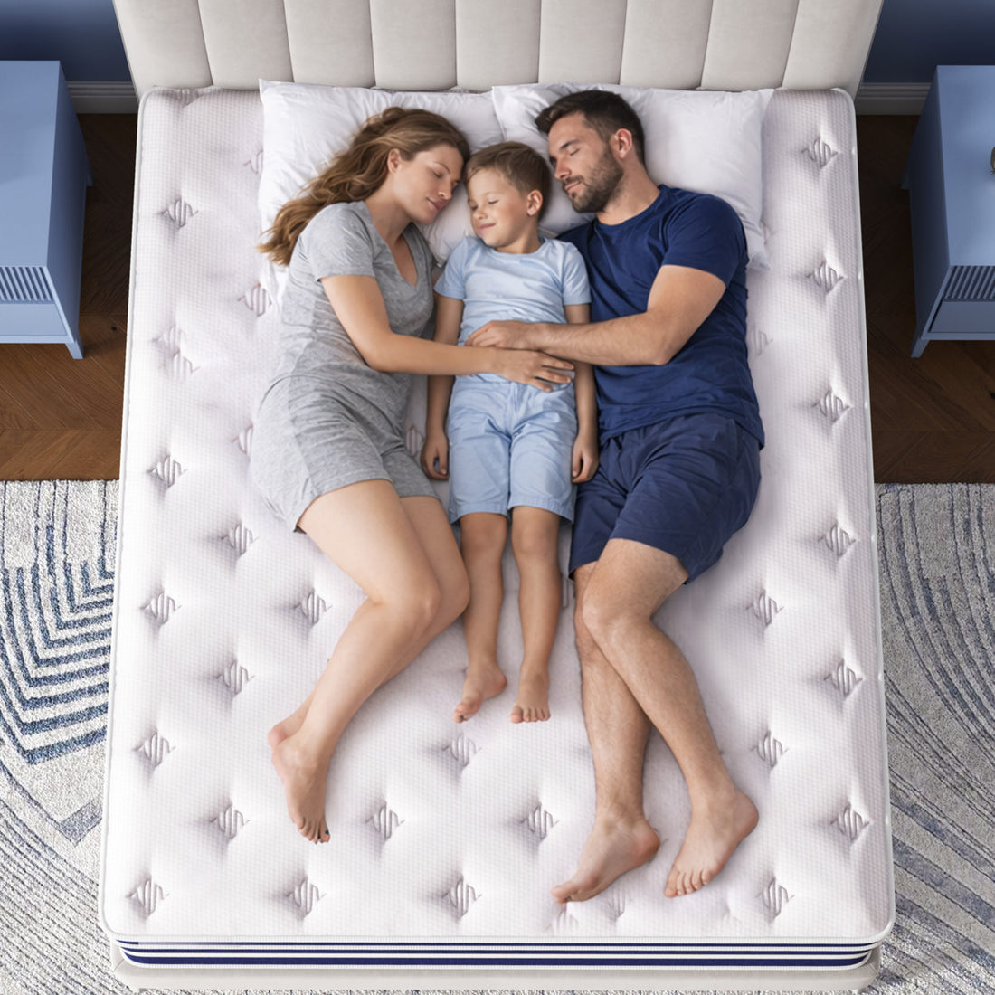 Huynh Sleep 10"/12"/14" Medium Firm Cooling Gel Memory Foam Hybrid Mattress in a Box - Individually Wrapped Pocket Coils, Pressure Relief, CertiPUR-US Certified