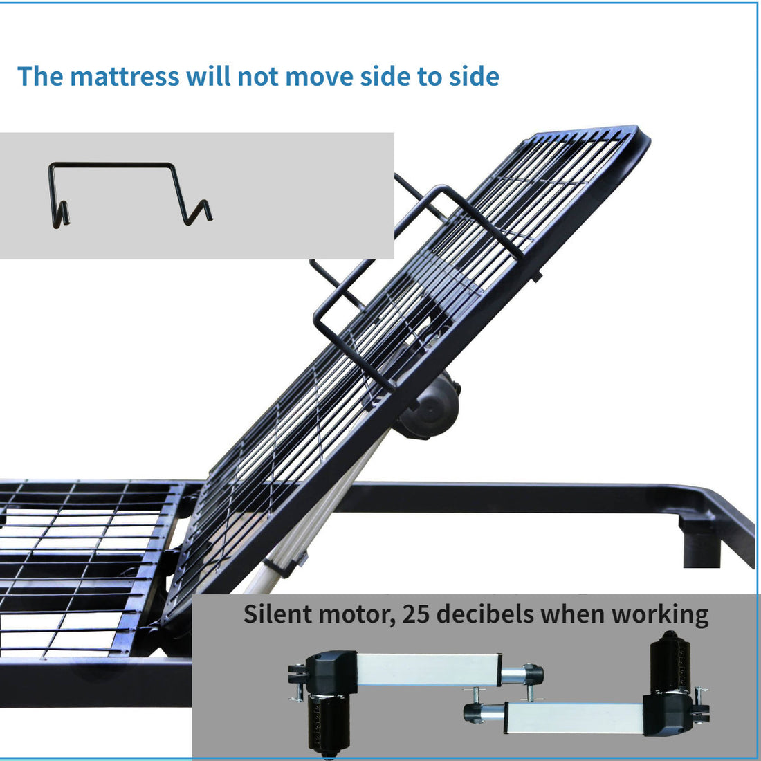 Ivers Twin-XL Zero Gravity Adjustable Bed with Remote