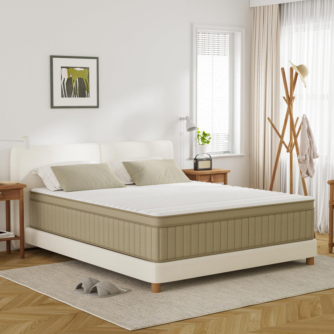 Mattress 10&14Inch Firm Mattress In A Box,Hybrid Memory Foam Mattress With Individual Pocket Spring For Motion Isolation & Pressure Relief, Certipur-US
