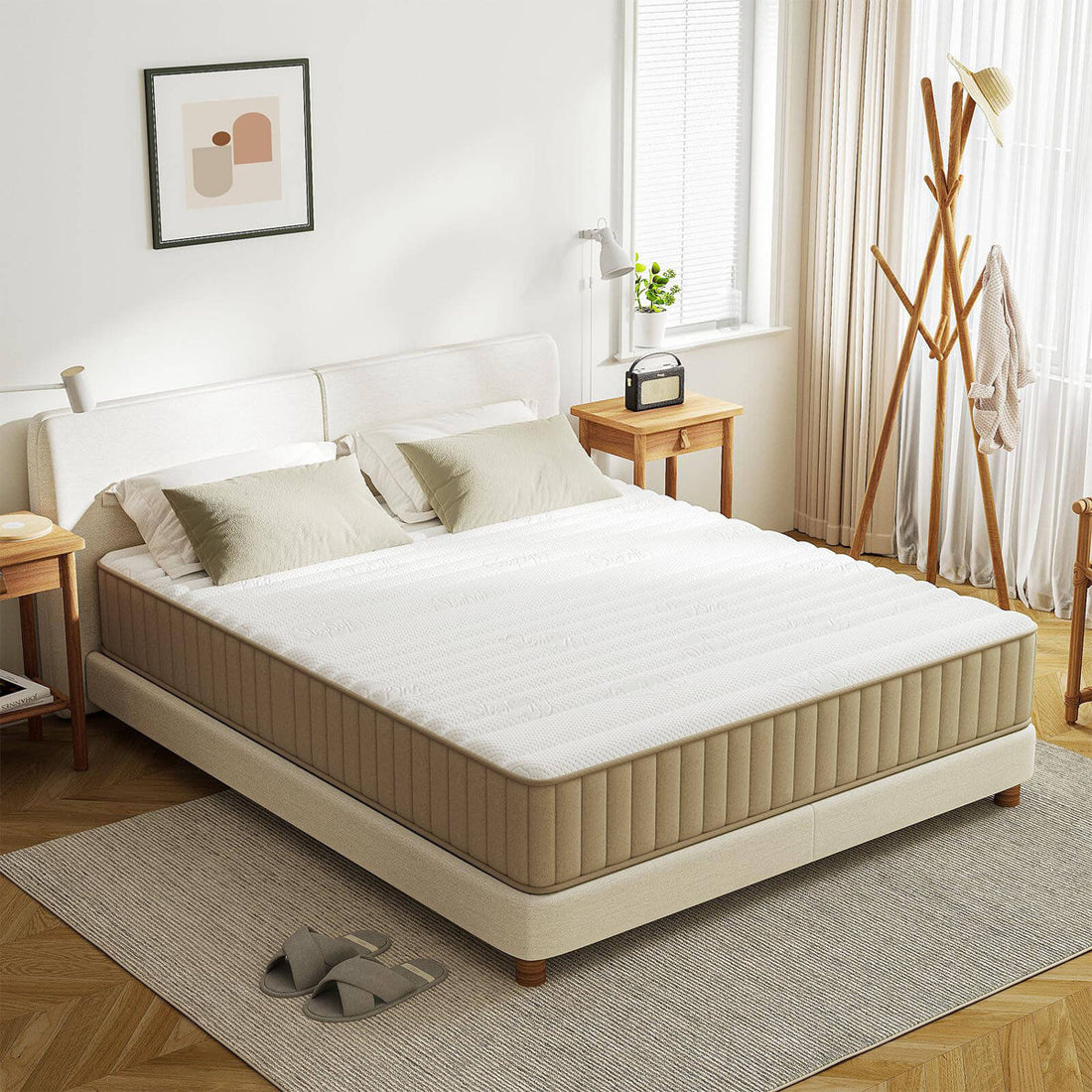 Mattress 10&14Inch Firm Mattress In A Box,Hybrid Memory Foam Mattress With Individual Pocket Spring For Motion Isolation & Pressure Relief, Certipur-US