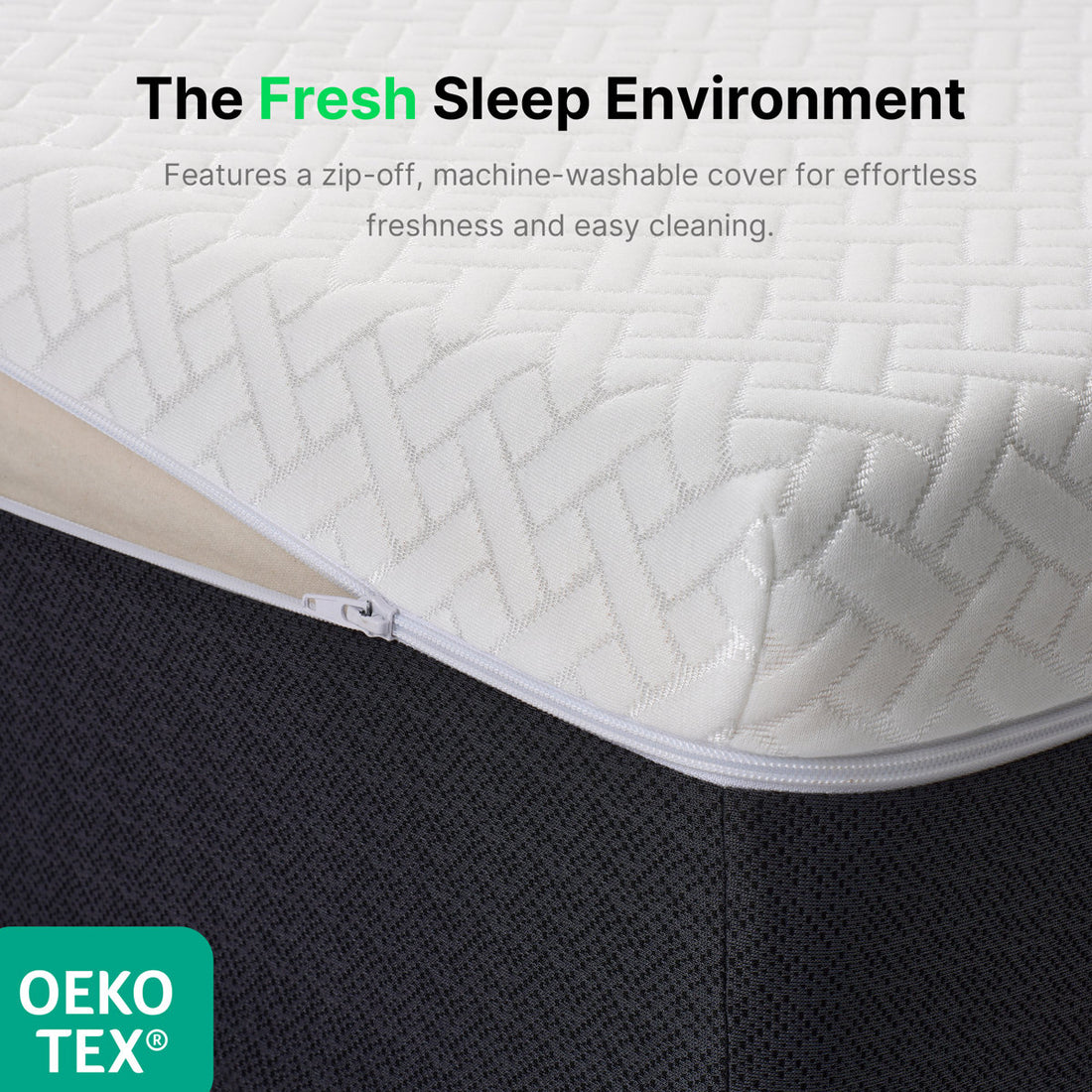 Queen Gel Memory Foam Mattress, Medium Firm Cooling Design, Removable Zipper Cover, Pressure Relief, Mattress in a Box