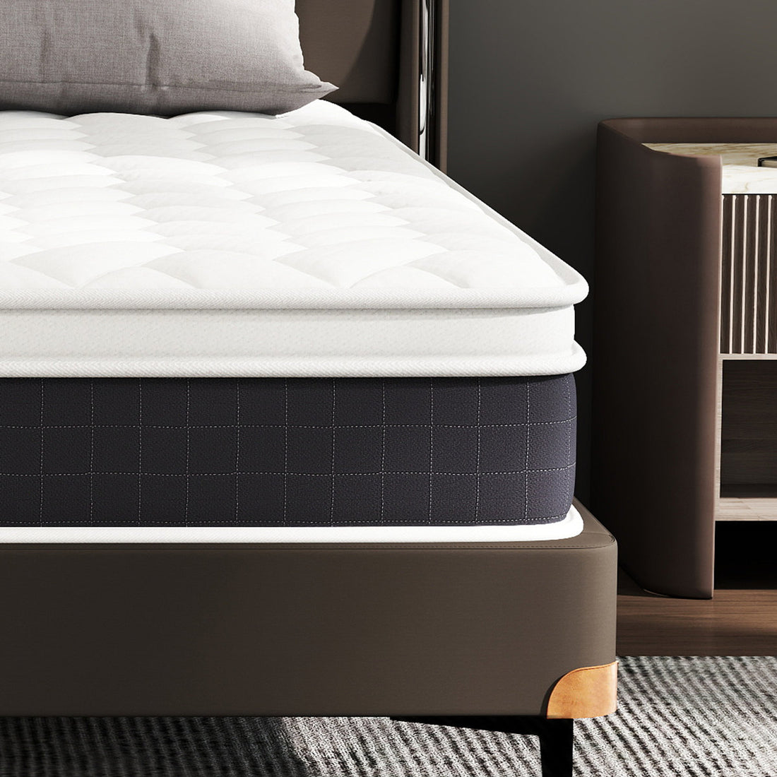 Queen Size Mattress, Medium Firm Hybrid Pocket Spring Mattresses, Pillow Top Mattresses In a Box