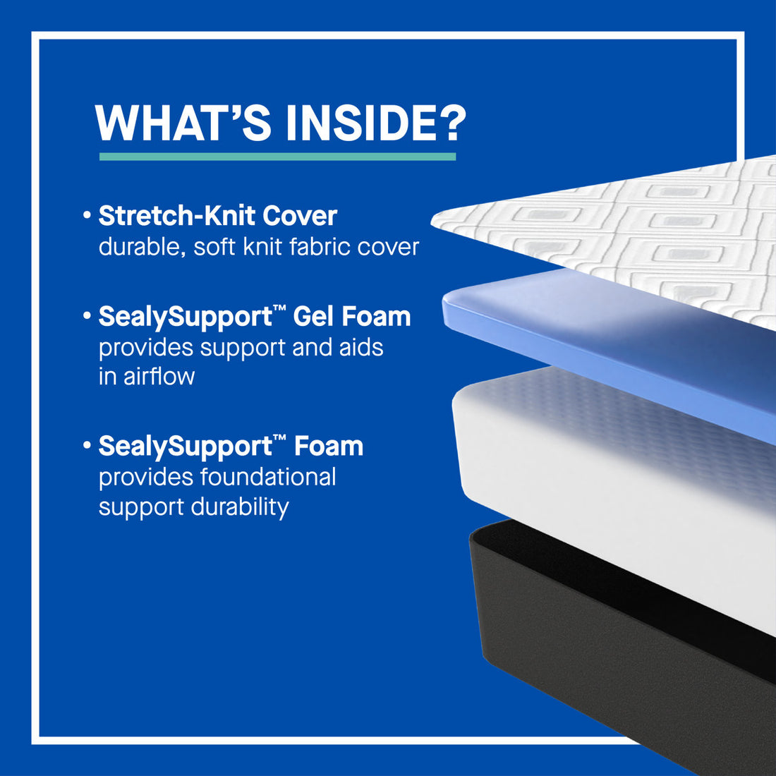 SealyCool 10" Medium Memory Foam Mattress