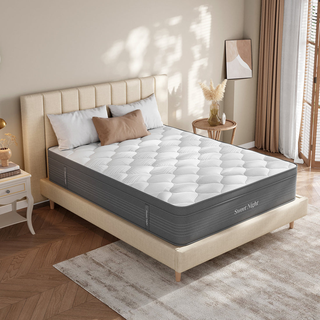 Sweetnight 14" Medium Hybrid Mattresses, Gel Memory Foam, CertiPUR-US, OEKO-TEX Certified