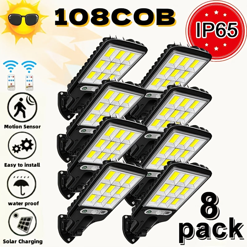 solar powered street light 8 6 4 2pcs sensor