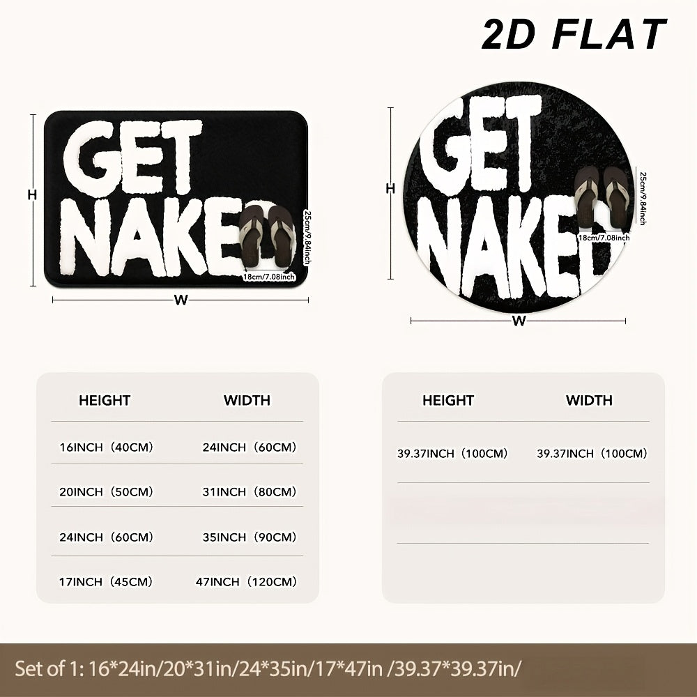 1 bathroom mat printed text soft durable flannel