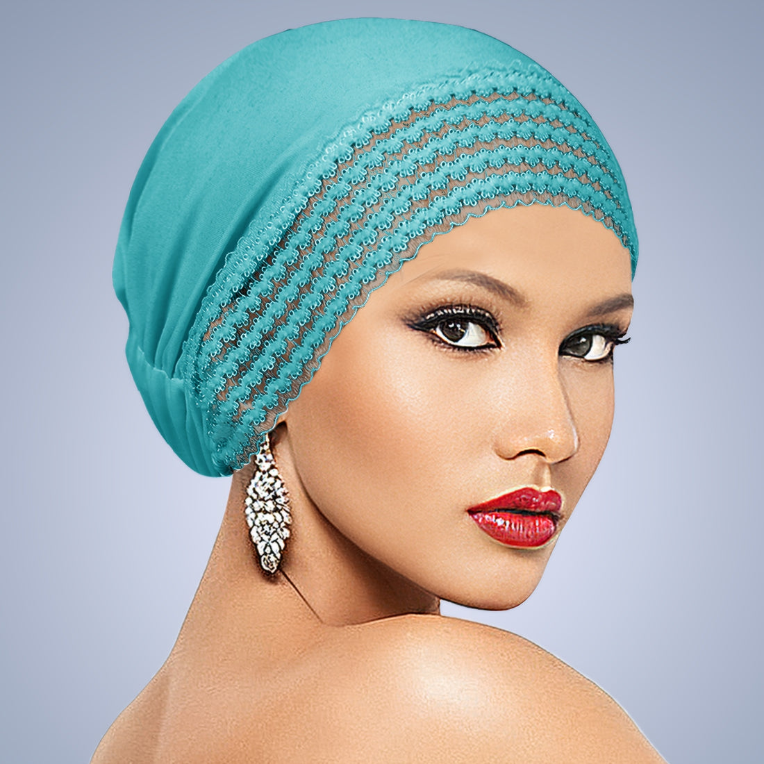 womens solid color turban fashionable versatile base