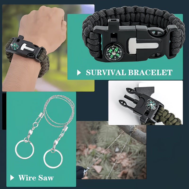 outdoor survival gear kit 249pcs aid set