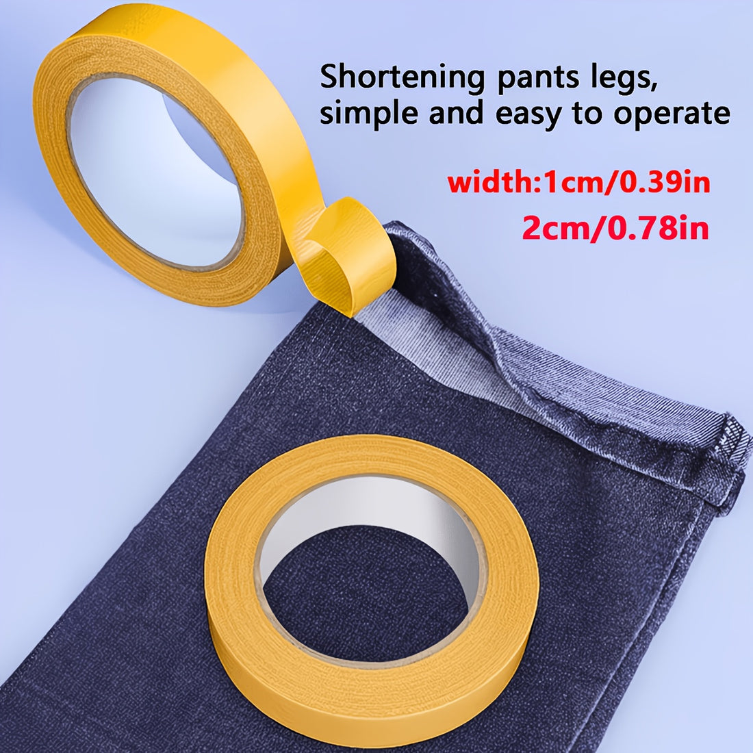 2 rolls 550cm no sew fabric tape clothing tape