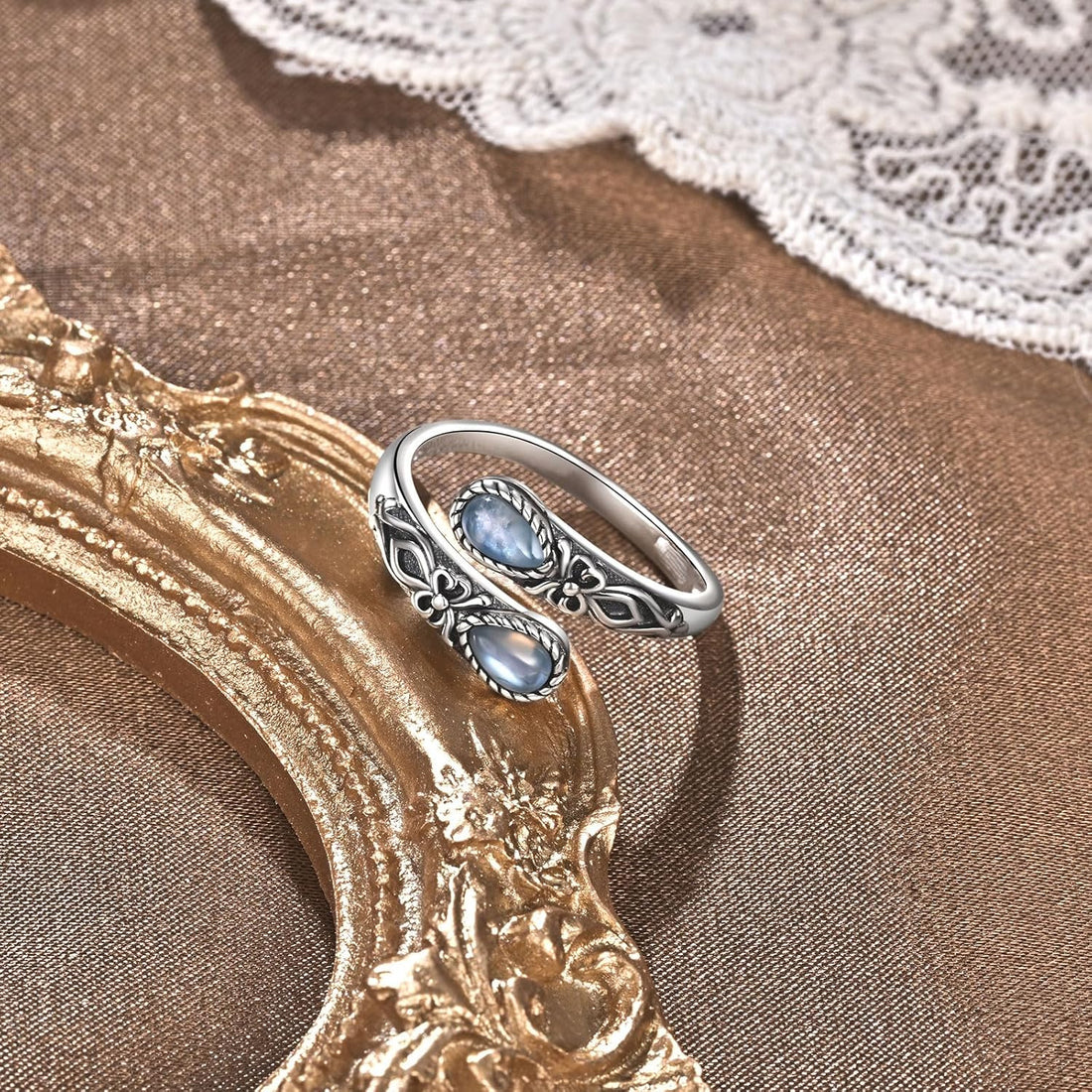vintage imitation rings adjustable bow thumb ring
