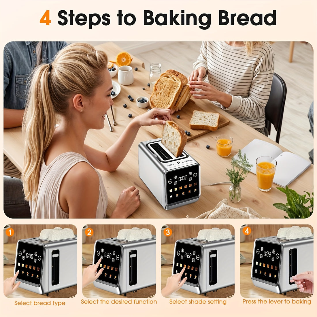 toaster 2 stainless steel