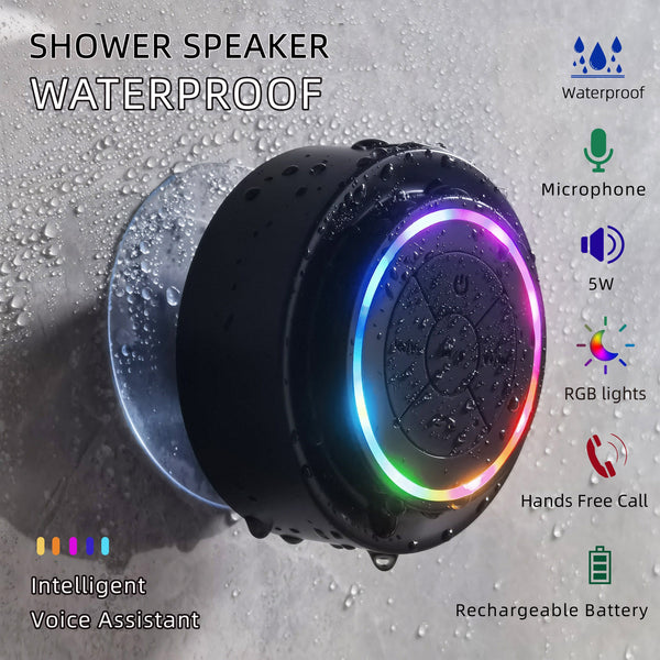 shower speaker built in microphone control