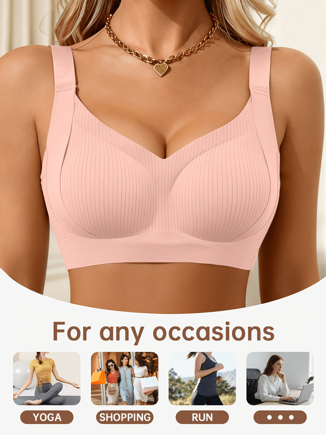 women s wide strap push bra comfortable