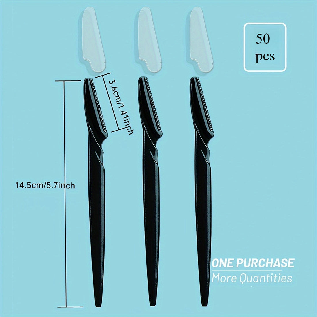 50pcs pack non irritating stainless steel facial razor