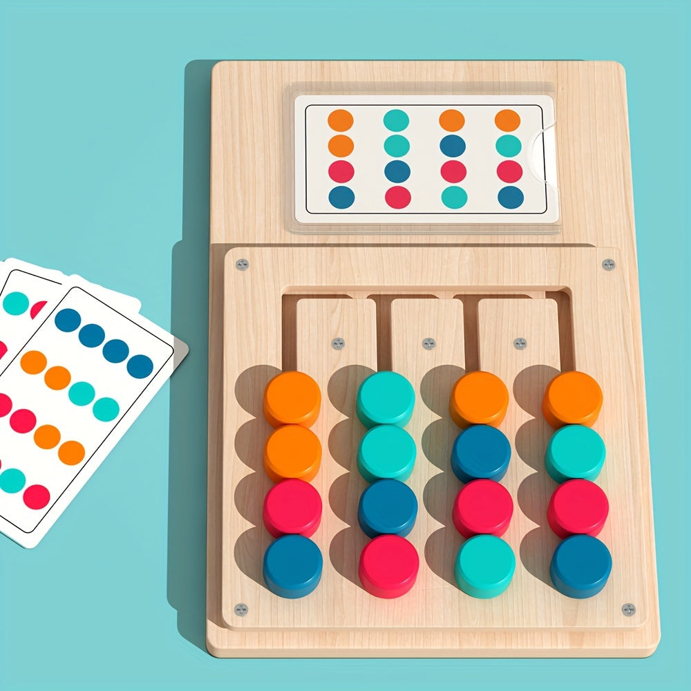 wooden color puzzle enhance focus hand eye