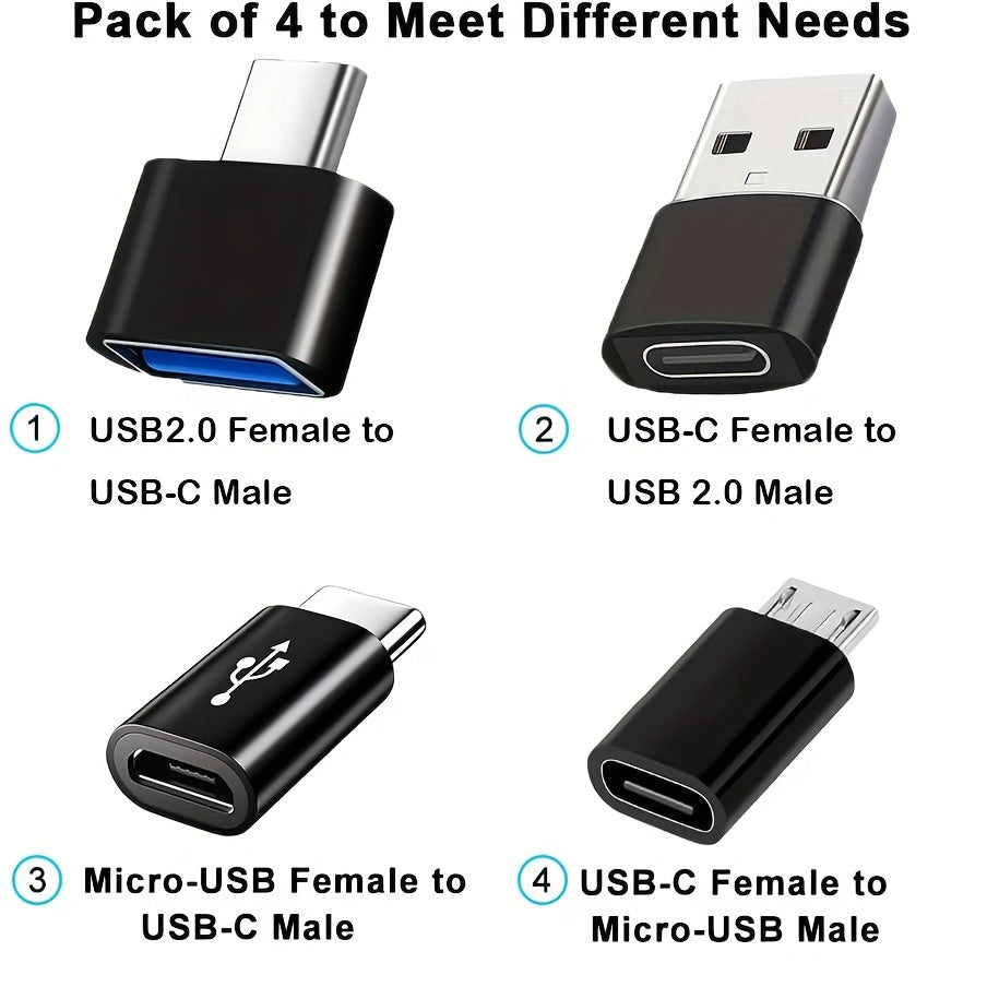set 8 usb usb c 4 dual orientation usb 2 0 micro