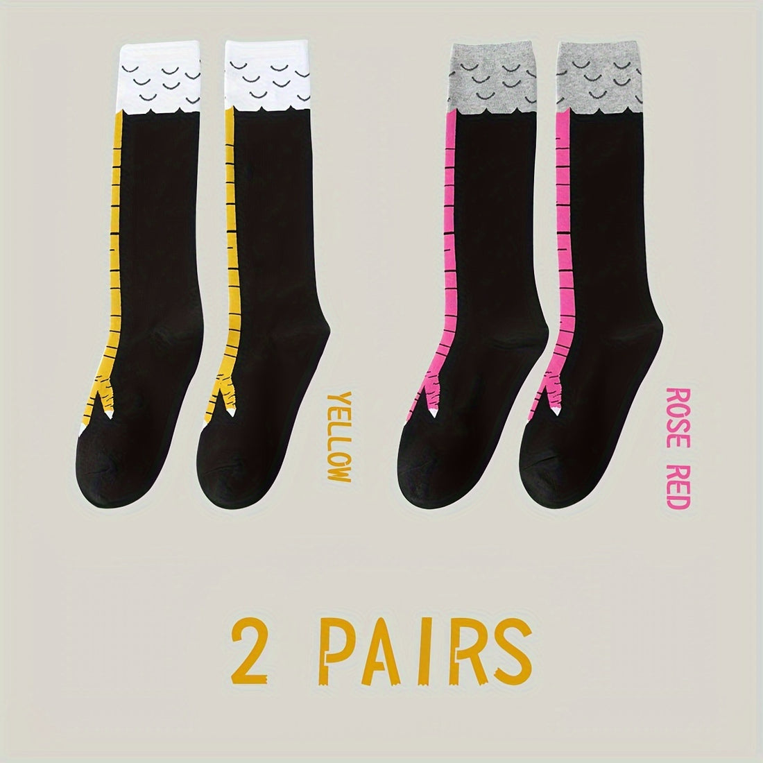 1 2 pack womens plus size socks quirky chicken