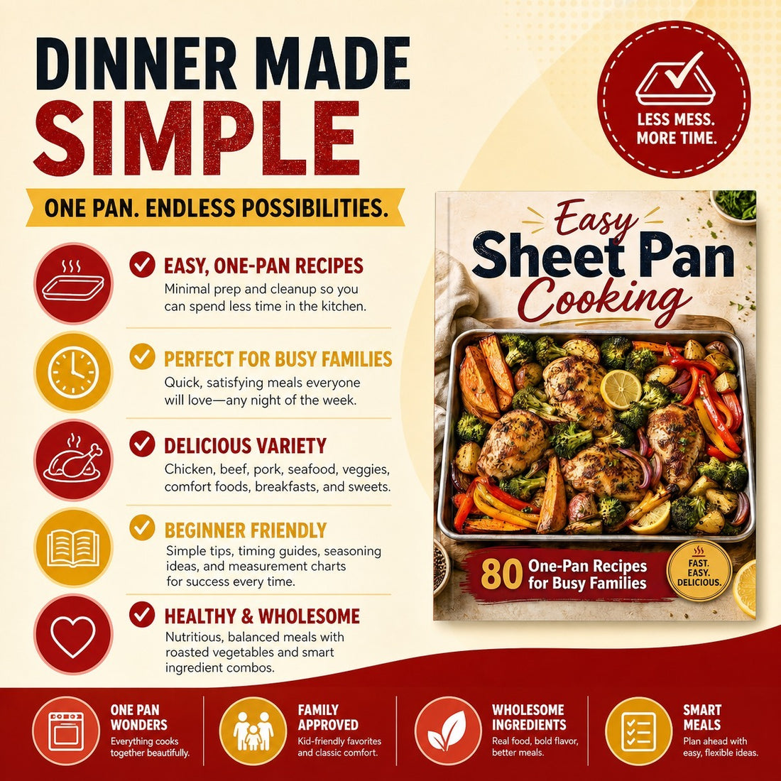easy sheet 80 recipes busy families temu