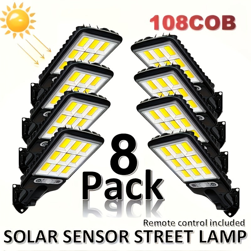 solar powered street light 8 6 4 2pcs sensor