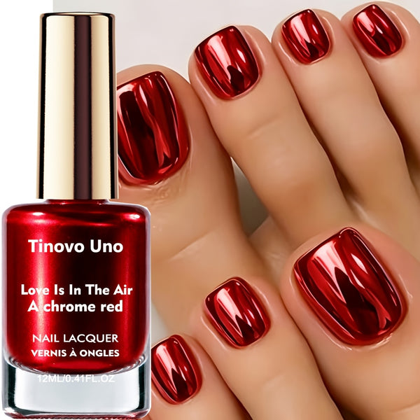 tinovo metallic burgundy nail polish 12ml natural quick