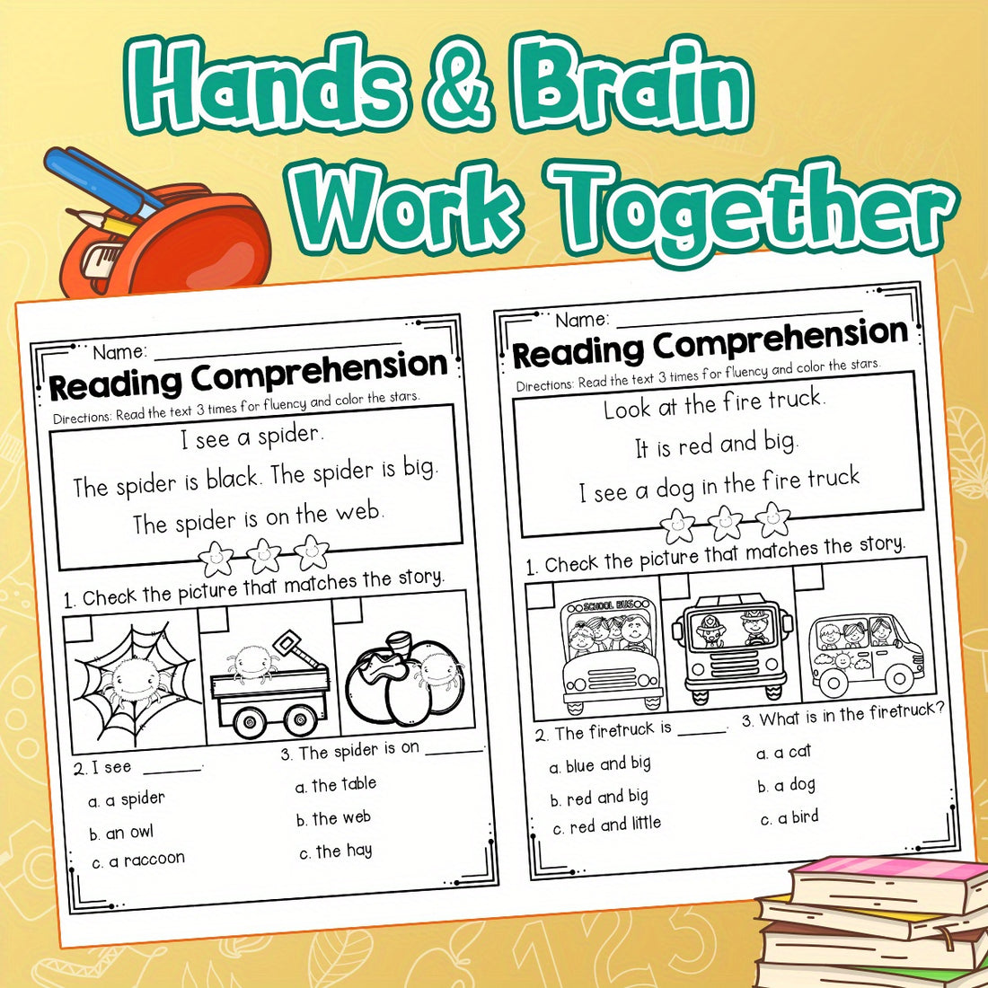 reading a fun workbook kids