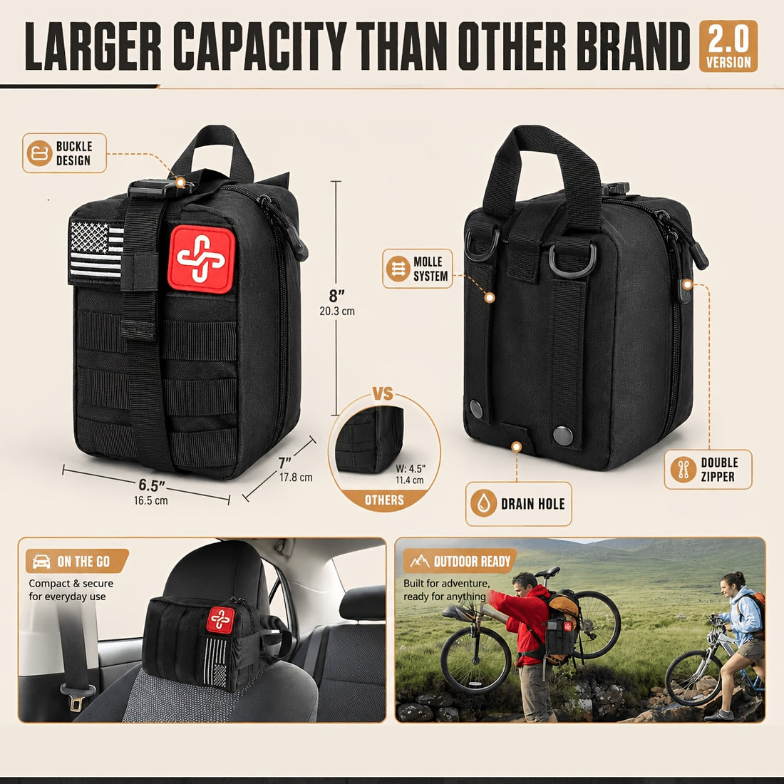 outdoor survival gear kit 249pcs aid set